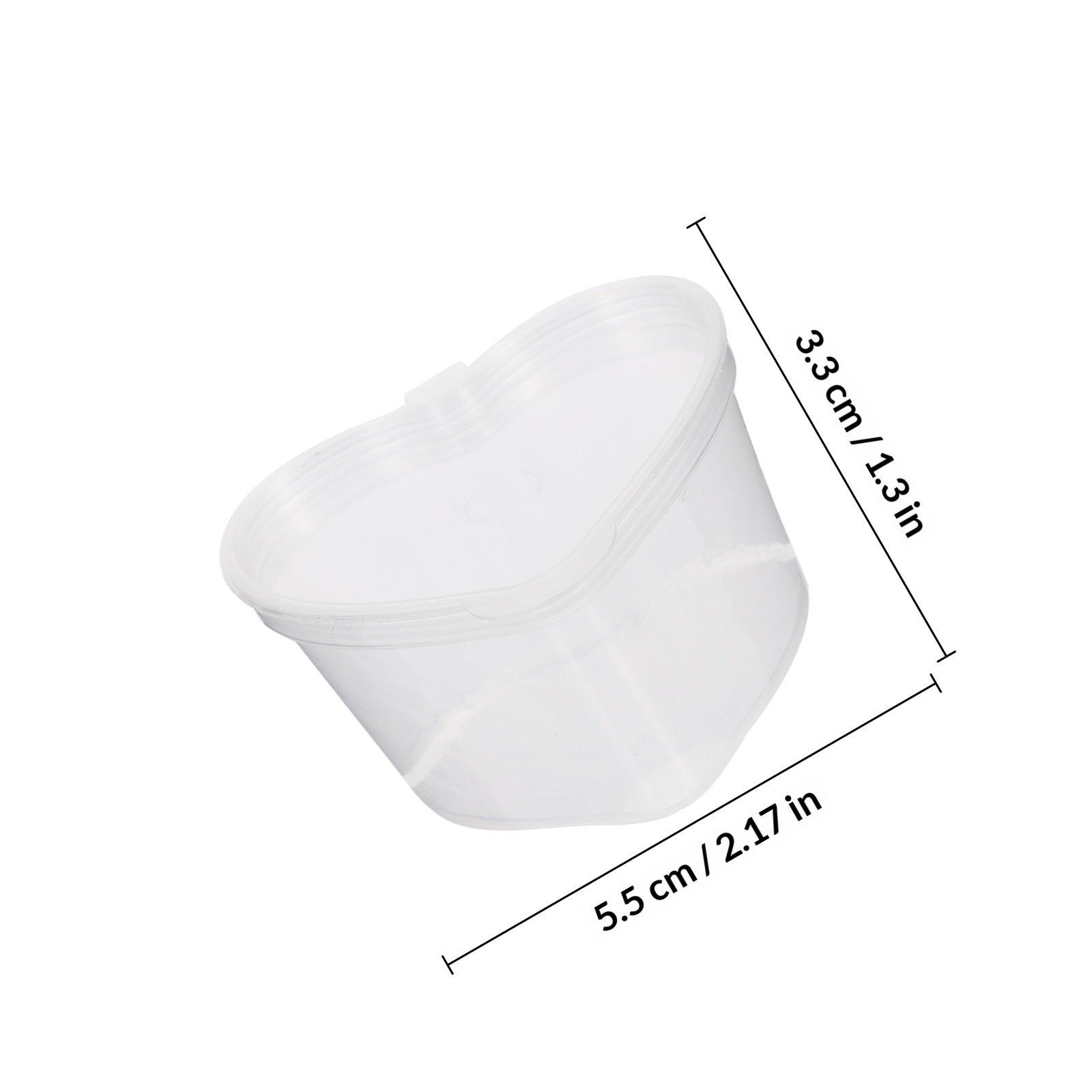 

100Pcs Transparent PP Plastic Spice Containers Heart Shaped Leak Proof Storage Jars Suitable for Sauce Spice Use