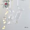 1Pcs Christmas Pendants Decoration Glitter Xmas Tree Snowflake Elk Candy Hanging Ornaments For Home New Year 2023 Navidad Gifts