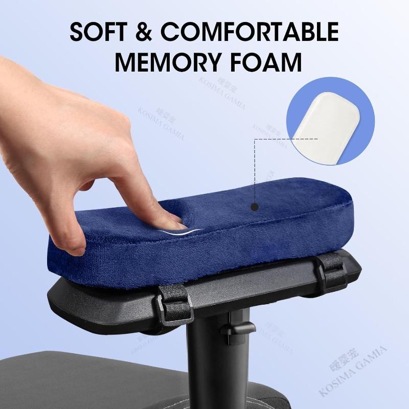 Computer Gaming Chair Armrest Covers 1/2PCS Soft PP Sponge Foam Armrest Cushion Elbow Pad Home Office Removable Washable