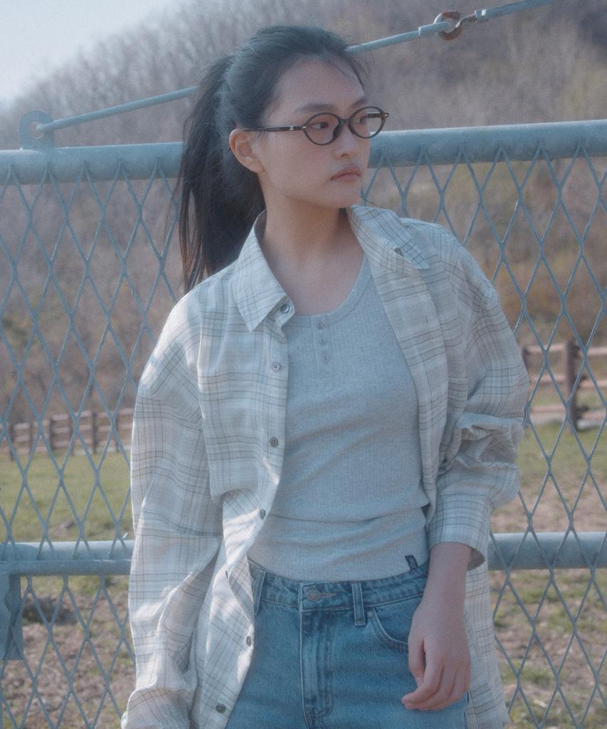 LMOOD Big Boy Check Shirt Beige