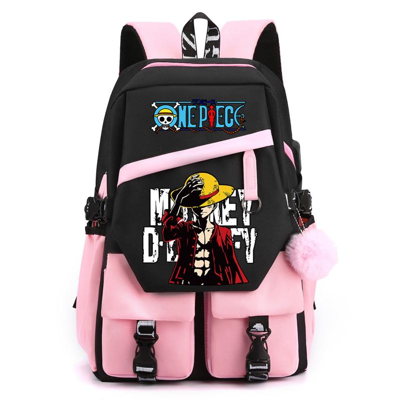 Anime One Piece Anti Theft Bag Waterproof Backpack Outdoor Travel Bag Supply Stationery Girl Boy Back To School Daily Comfortable Bookbag Mochila