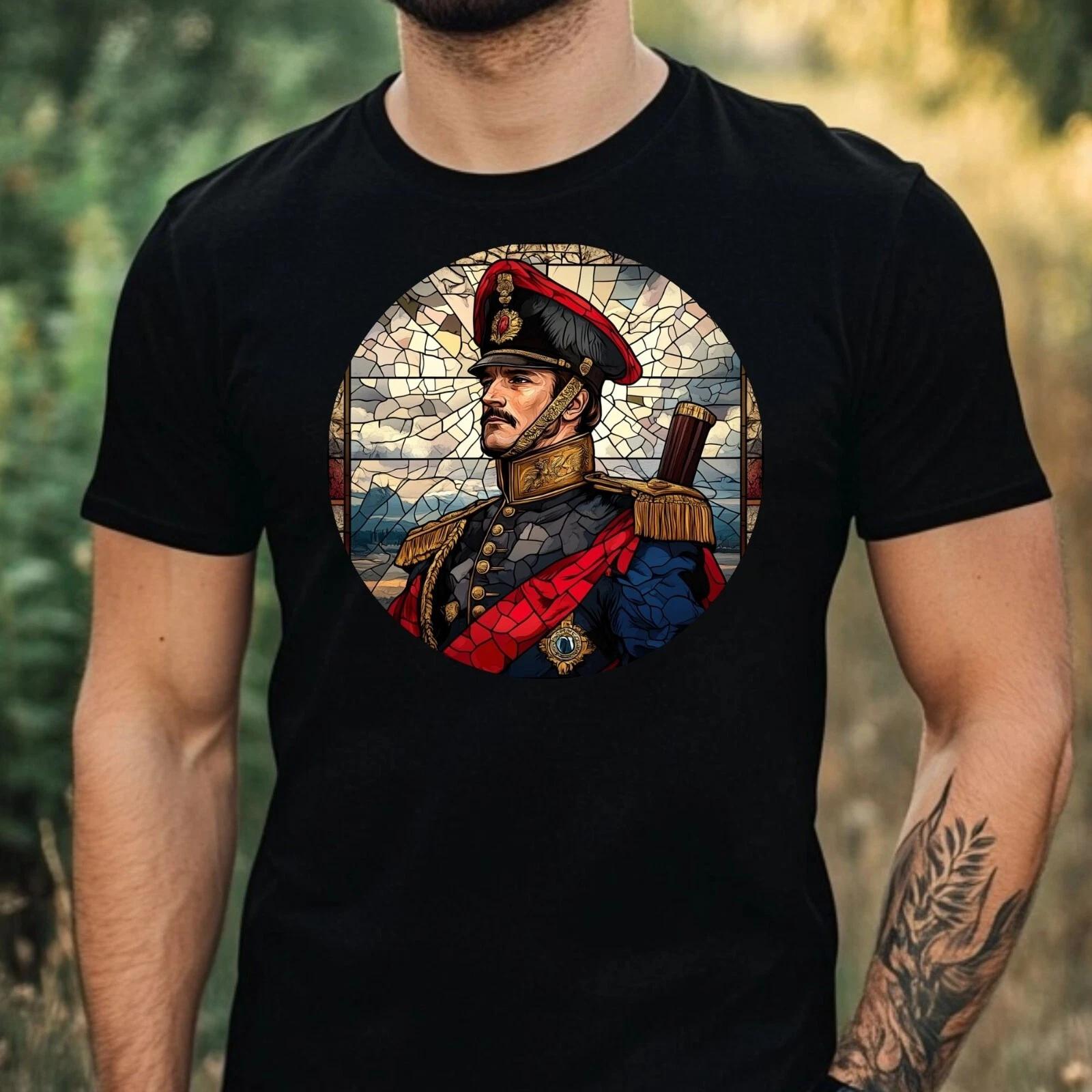 T-Shirt Herren Napoleon Buntglas Motiv Baumwolle Größe XS bis 5XL XL