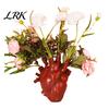 Resin Flower Vase Heart Shaped Vases, Vase, Creative Holder, Modern Art Decorative Style for Home Wedding Valentine Gift Desktop Living Room