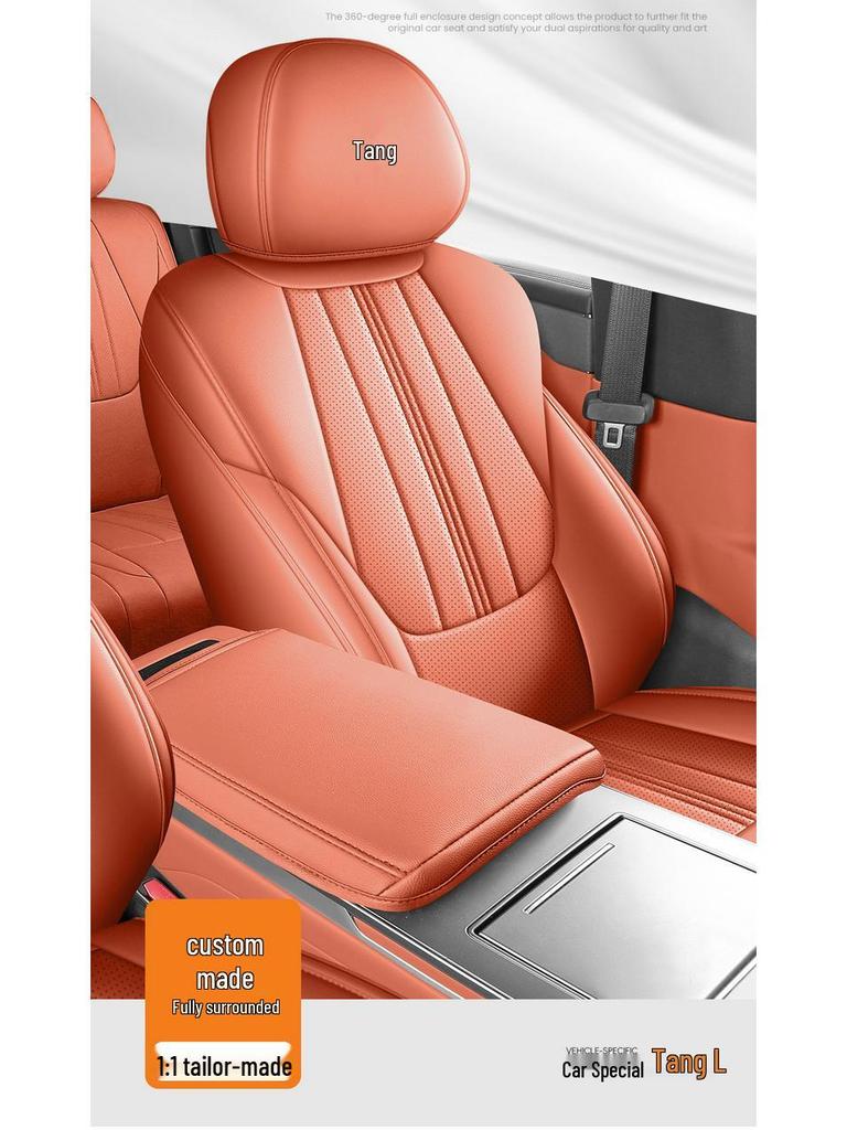 BYD Tang L Full Coverage DMI/EV Seat Covers - Breathable Perforated Cushions for All Seasons