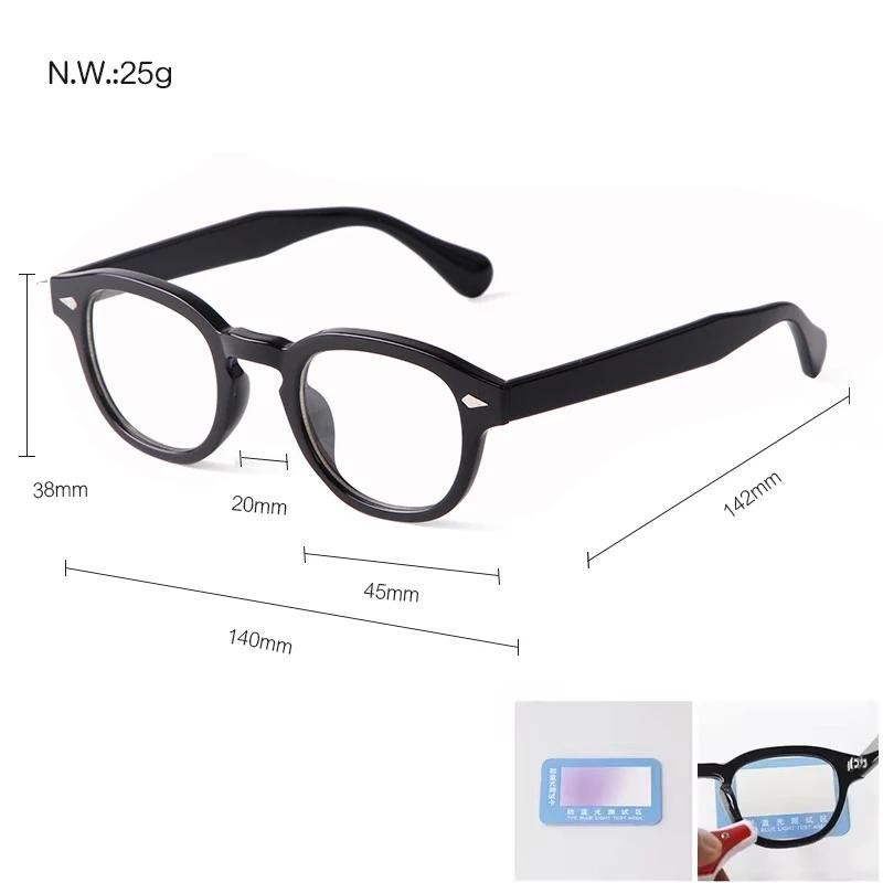 Vintage Rivet Tortoise Small Round Blue Light Glasses Men Women Classic Clip on Sunglasses PS22713