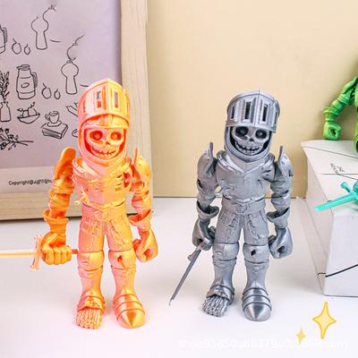 3D Printed Skeleton Action Figures Skeleton Knight Figurines With Flexible Joints Collectible Novelty Toy For Kid Adult Gifts