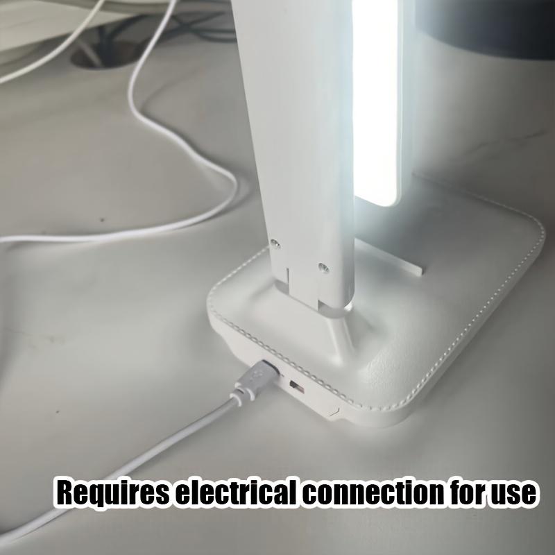 LED Foldable Desk Lamp with 3 Stepless Dimming Touch Controls Eye-Care Reading Light Adjustable Bedside Night Light