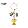 Long-lasting Keychain Football Peripheral Keychain, Jersey with Metal Sports Enamel Color, Lightweight Portable Fan Accessory Trophy