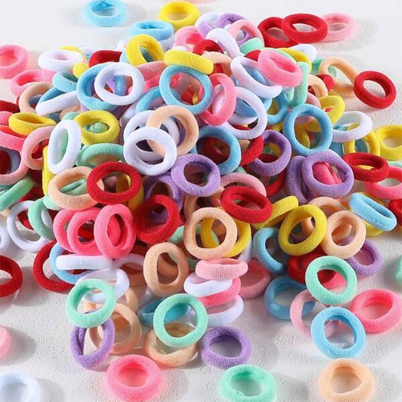 Set of 300 Colorful Basic Hair Ties and Scrunchies For, Including Ponytail Holders and Rubber Bands That Are Gentle On Hair, Perfect for Everyday Use.