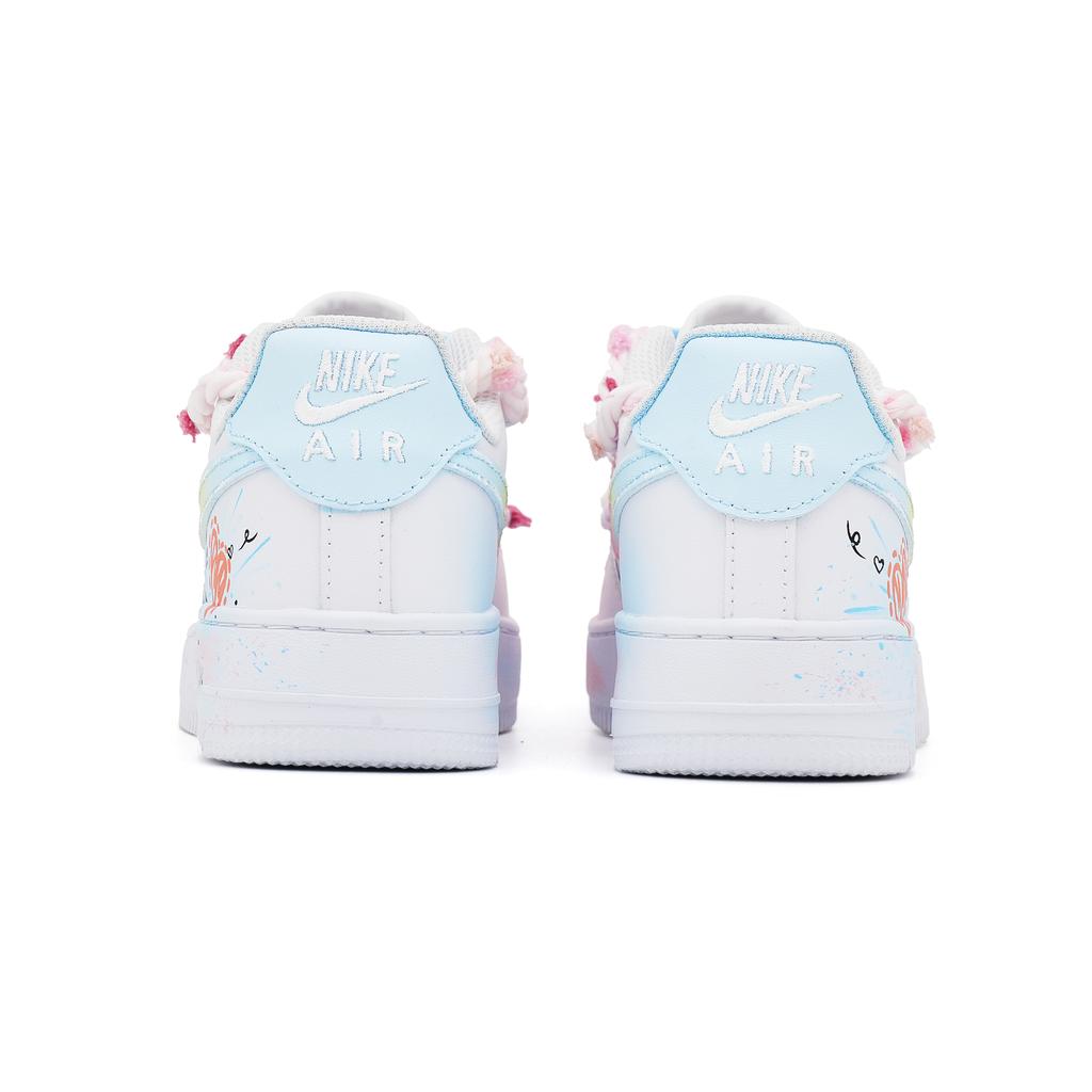Nike Air Force 1 Candy Party Cow Leather Abrasion Resistant Slip Resistant Low Top Skateboard Shoes Unisex CW2288-111(Team1910-)