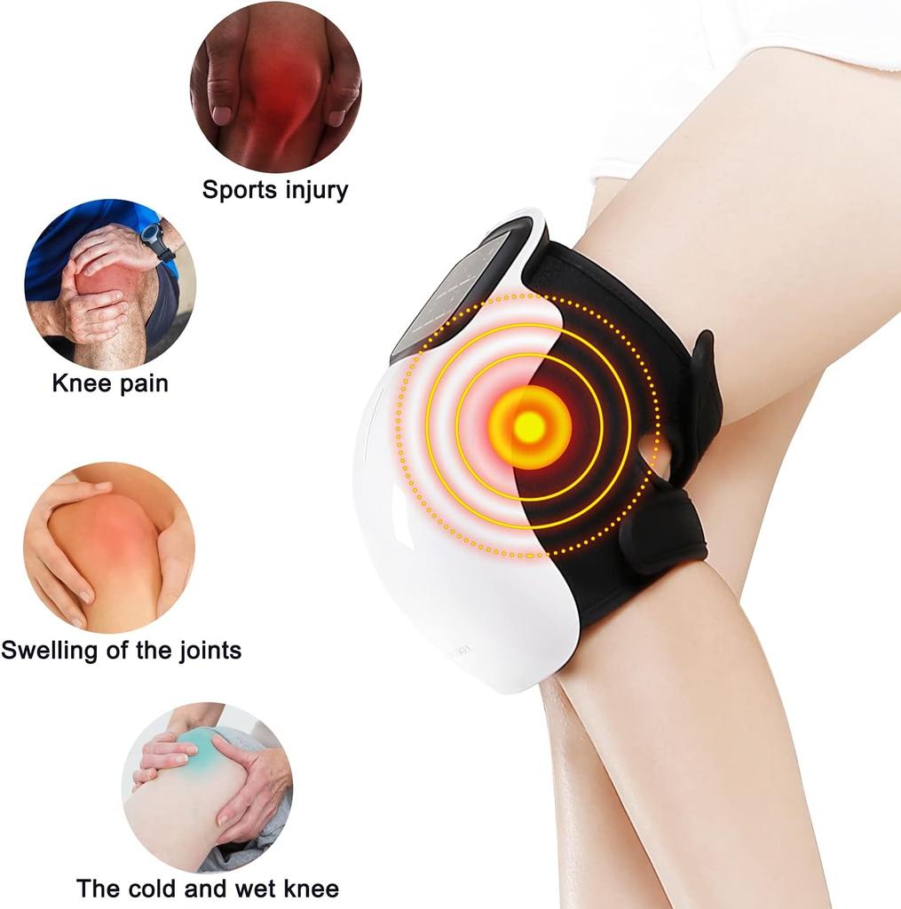 Cordless Knee Massager Elbow Shoulder Joint Body Care Instrument Vibration Hot Compress for Joint Comfort and Muscle Relaxation