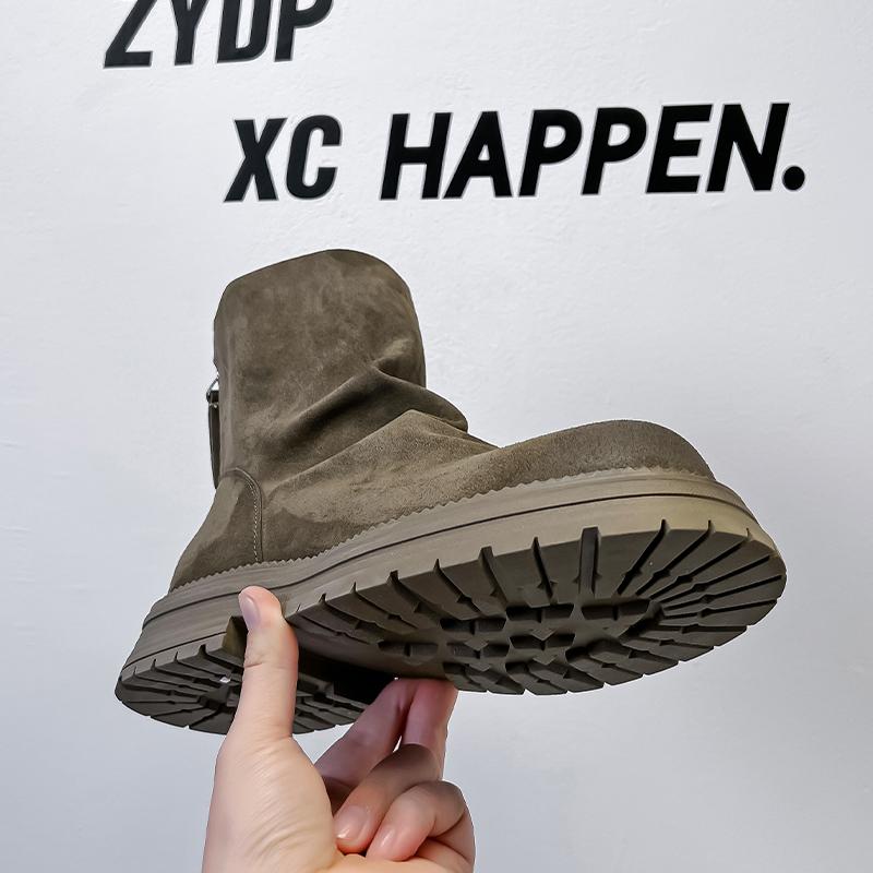 Fashion Leather Ankle Boots For Man Genuine Leather Big Size Boots High Quality Designer Formal Platform Casual Boots Fashion