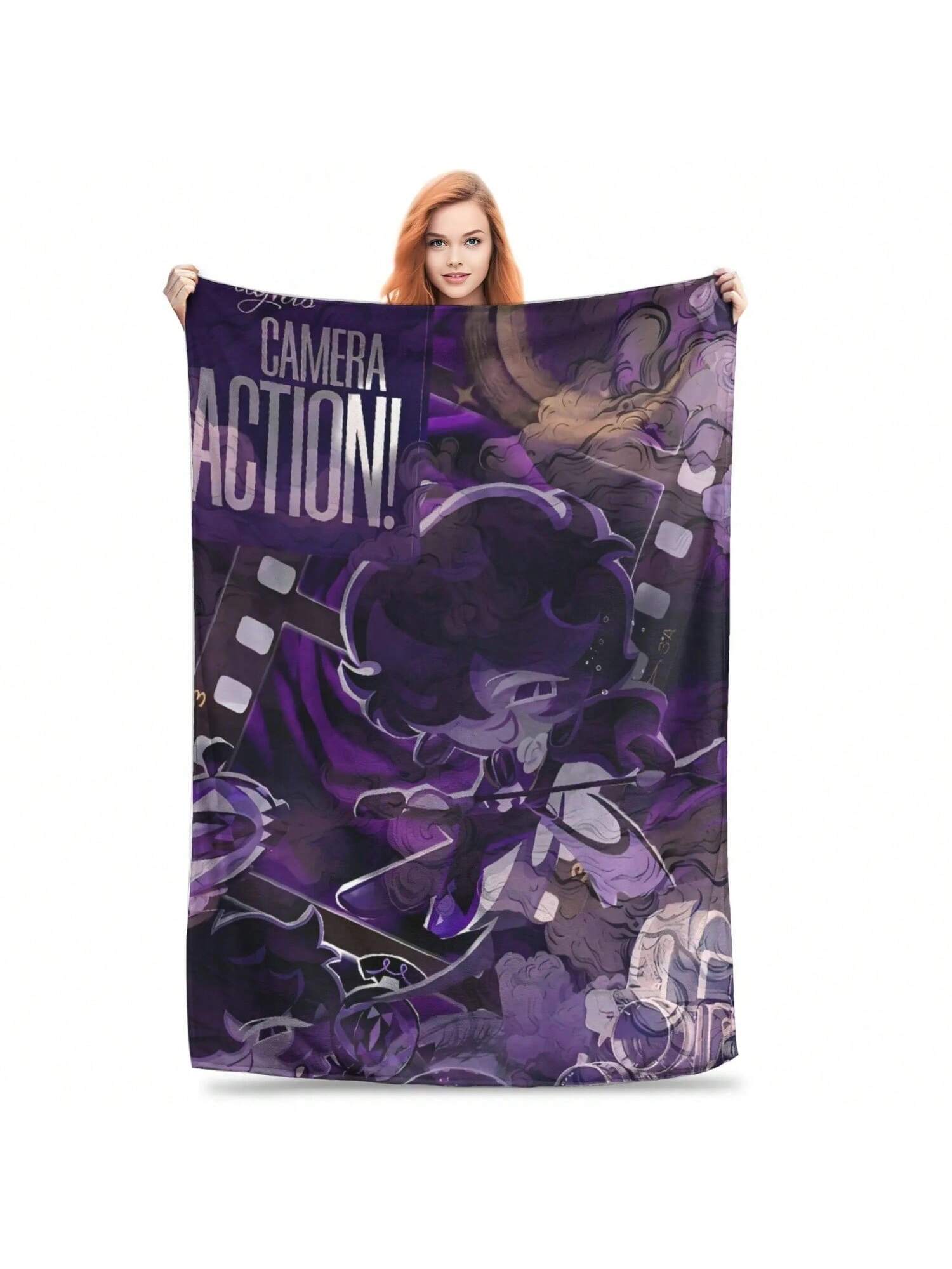 

Игра Cookie Run Kingdom Плюшевый Плед Девочка Плед На Диван Кровать Теплый Мягкий Индивидуальное Качество Покрывало Подарок 75X95CM серый