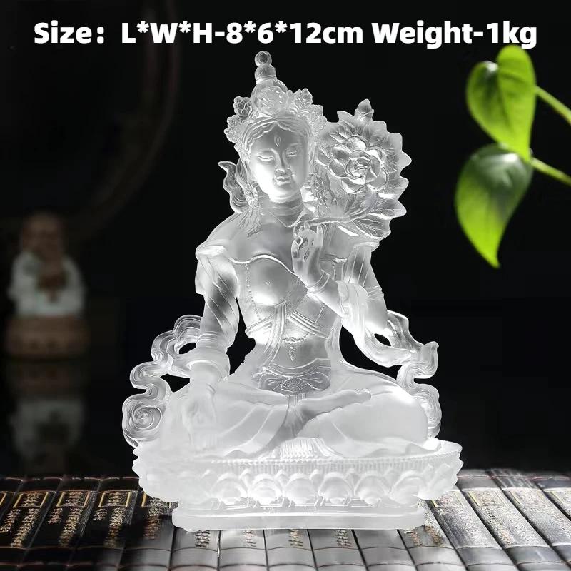 

Стеклянная статуя Будды Аптекарь Лотос Арахис Желтый Бог Богатства Гуаньинь Долголетие Будда Украшение Домашний декор