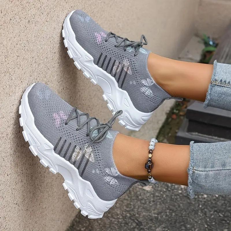 Women's Butterfly Pattern Casual Shoes Lightweight Sports Shoes