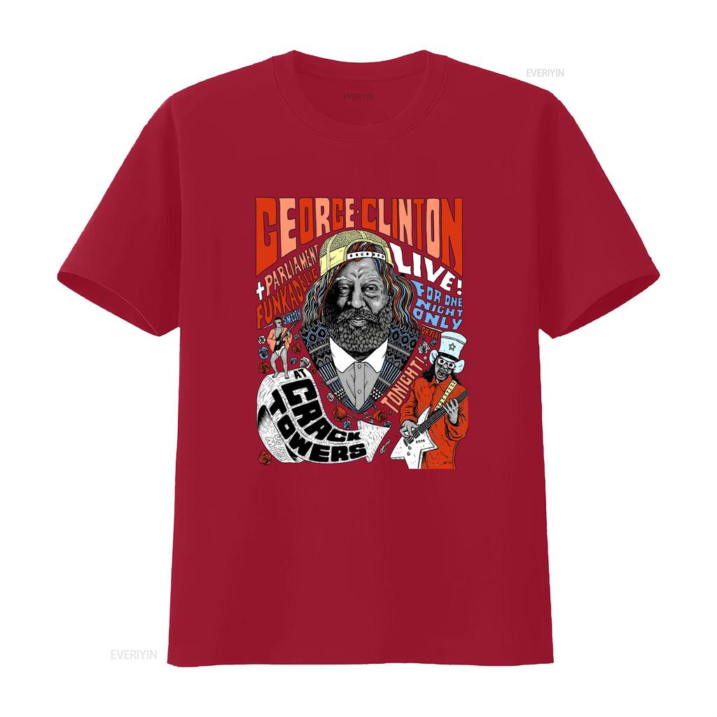 T-shirt Vintage George Clinton en Concert Parliament Funkadelic Concert Groupe de Rock Musique vintage Lavé Respirant vêtements de designer