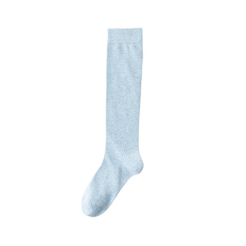 

Женские весенне-осенние хлопковые тонкие носки до колена с компрессией 1 pair синий