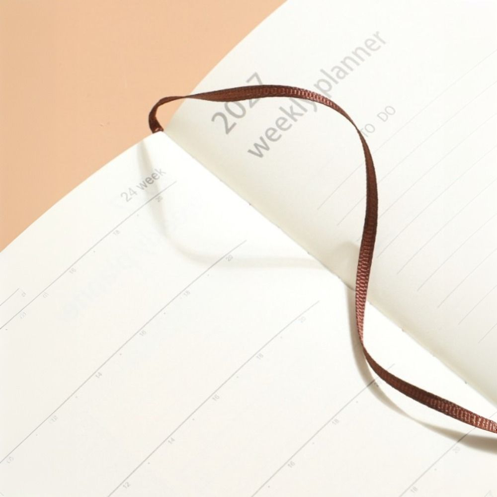 PU Leather Cover 2027 Planner Notebooks Wear-resistant Daily/Weekly/Monthly Agenda Book  School