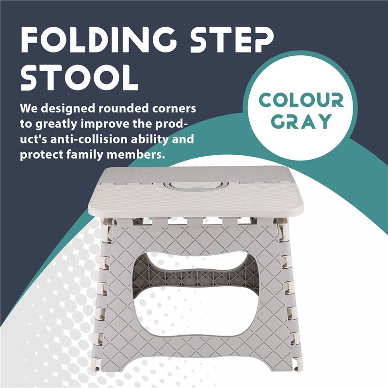 Good-Folding Step Stool - Portable, Small Size For Easy Storage, Easy For Adults To Use In The Bathroom, Garden, Kitchen