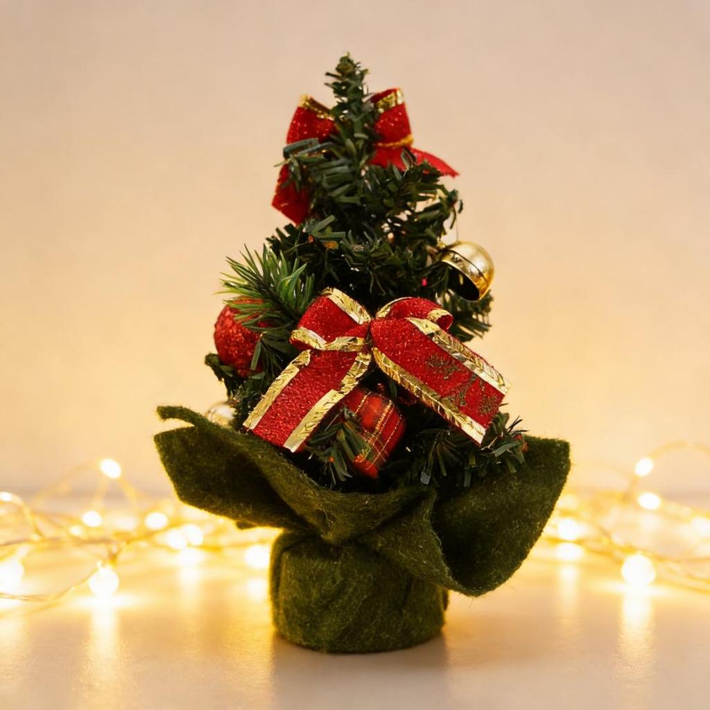 Mini 20cm Cartoon Christmas Tree Ornaments for Tabletop and Mall Decor