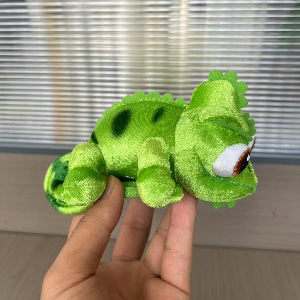 Color Changing Lizard Plush Doll Sitting Shoulder Strap Disk Base Color Changing Dragon Green Lizard Cloth Doll