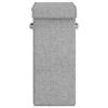VidaXL Foldable Laundry Basket Grey 26x34.5x59.5 Cm Faux Linen Fabric 351039