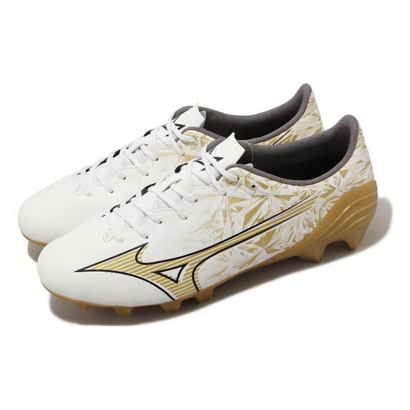 Mizuno Alpha AG Men Soccer Shoes White Gold P1GA246550
