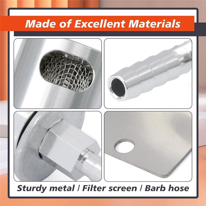 ABLZ-Replacement Parts- Detachable Remote Mount Vent Valve(2 Pieces), For Fuel Tank Vent Lines, 5/16 Inch Barb Size