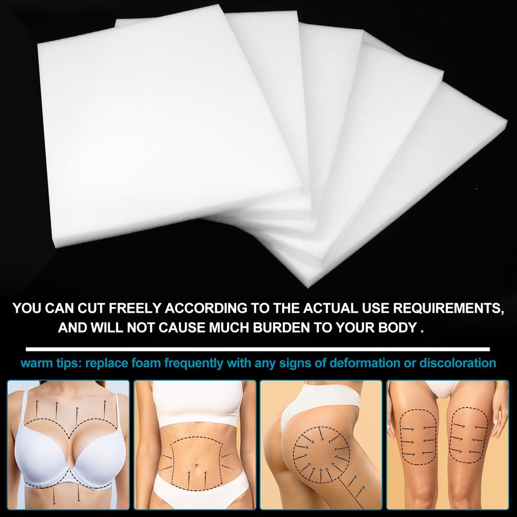 6 Pack Foam Board Liposuction Surgery Waist-Supports Foam Sheet For Recovery 8Inch X 11Inch Lipo Foam Pads