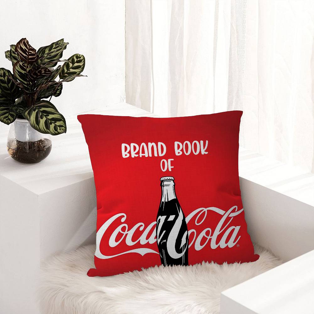 

C-Coca-C-Cola Персонализированная наволочка Пылезащитный чехол Спальня Детская Вечеринка Украшение Наволочка День Рождения Детский Подарок 12x12Inch