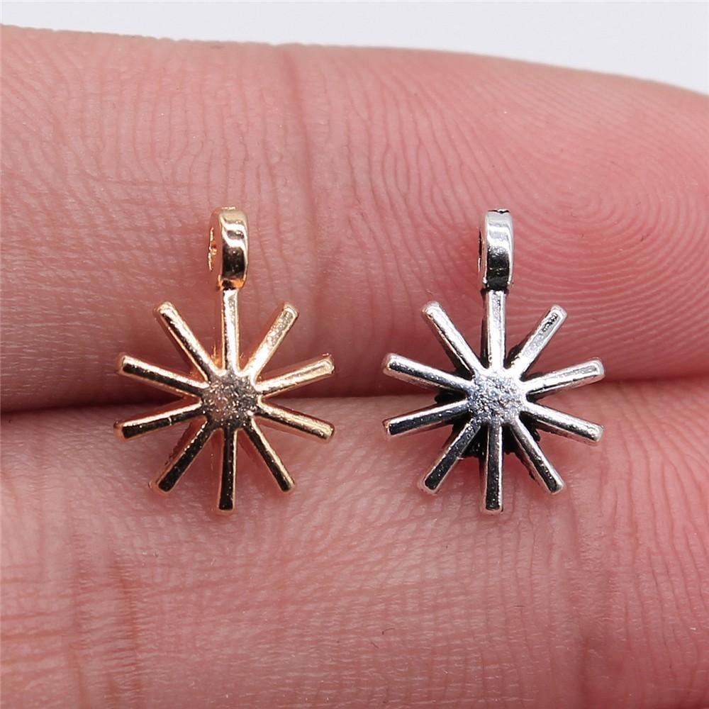 Snowmen Charms Snowflake Pendants For Winter Christmas Themed Jewelry