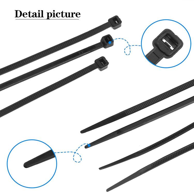 4.8*200/100pz Fornitura Diretta dalla Fabbrica Fascette Stringicavo Autobloccanti in Plastica Nylon di Alta Qualità