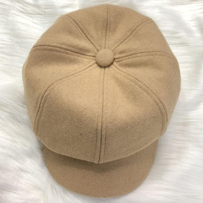 Women All Match Solid Color Short Brim Beret for Autumn Winter Wear