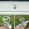 For Mazda 6 2 3 5 CX3 CX5 CX7 CX9 MX3 MX5 RX7 Axela Atenza Protege Car Hood Bonnet Cover 3D Silver Emblem Sticker Decoration
