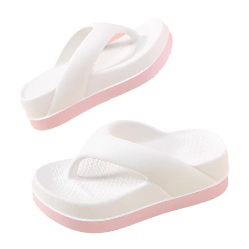 Damskie klapki letnie na grubej podeszwie: Antypoślizgowe, wygodne kapcie domowe/zewnętrzne na 2025