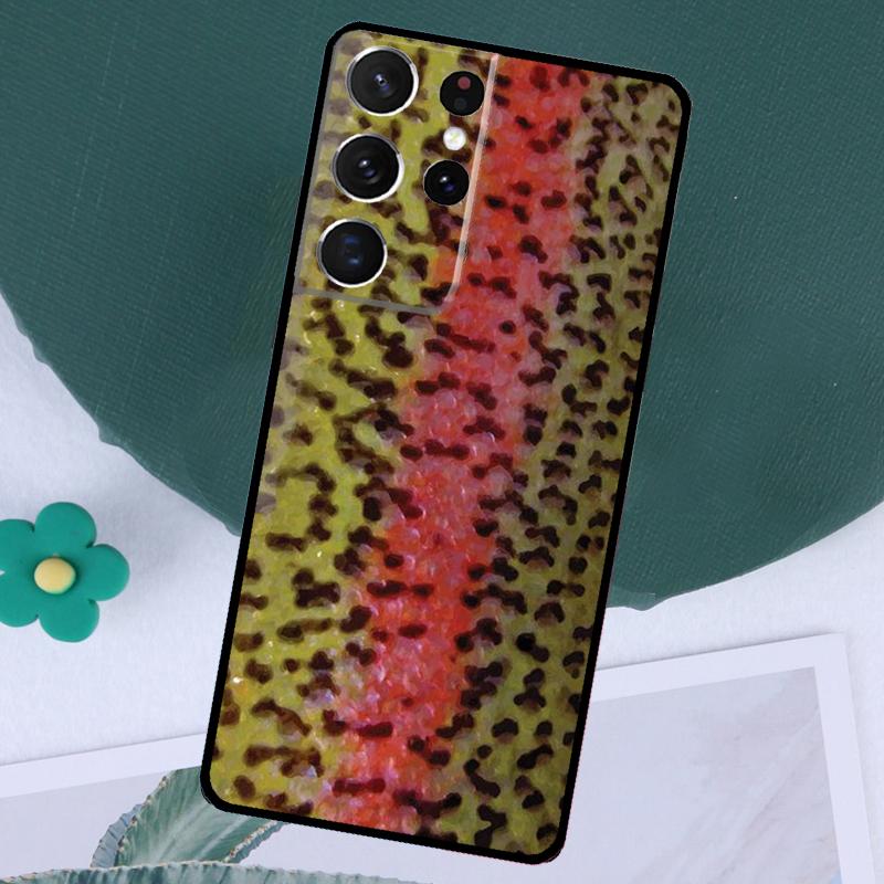 Forelle Fliegenfischen Hülle Für Samsung Galaxy S23 S24 Ultra S8 S9 S10 S22 Plus S20 S21 FE Note 10 20 Ultra Hülle