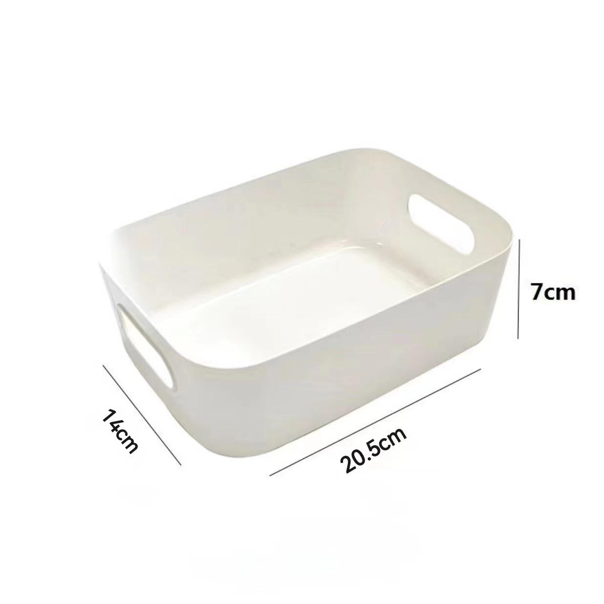 

Білий пластиковий кошик для зберігання для гуртожитку та організації робочого столу