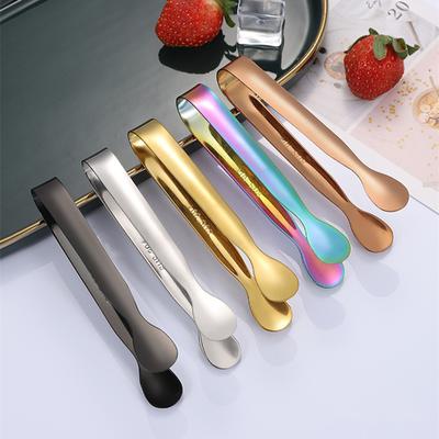 4PCS Stainless Steel Ice Cube Clip Ice Sugar Tongs Bread Food BBQ Clip Wedding Party Candy Buffet Clamp Bar Kitchen Accessories