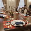 4PCS Household 2D Fish Pattern Place Mat Non-Slip Stain-resistant Dining Mat Colorful Print Linen-like Texture Table Mat Holiday