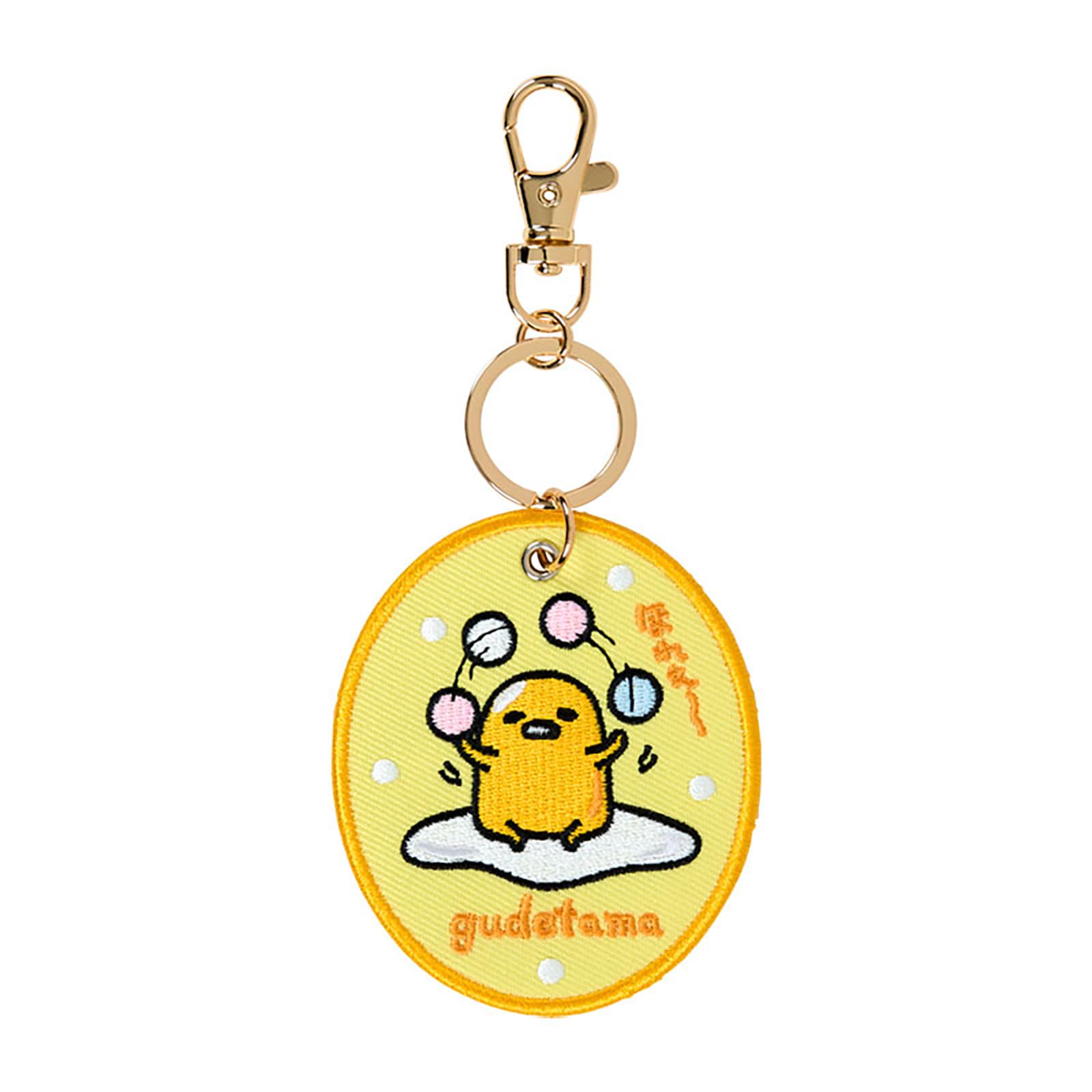 Sanrio Gudetama Embroidered Patch Keychain Character Grand Prix First Round Polyester Steel 486370