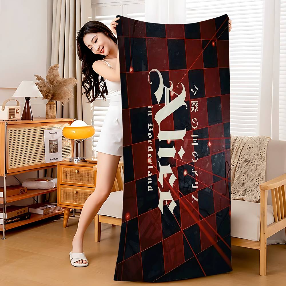 Hot TV Alice In Borderland Microfiber Printed Beach Towel Mountain Climbing Yoga Beach Swimming Running Absorbent Soft Towel