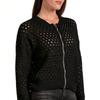Damen S Lässiger Gestrickter Reißverschluss Pullover Lockerer Sitz Sommerkleidung