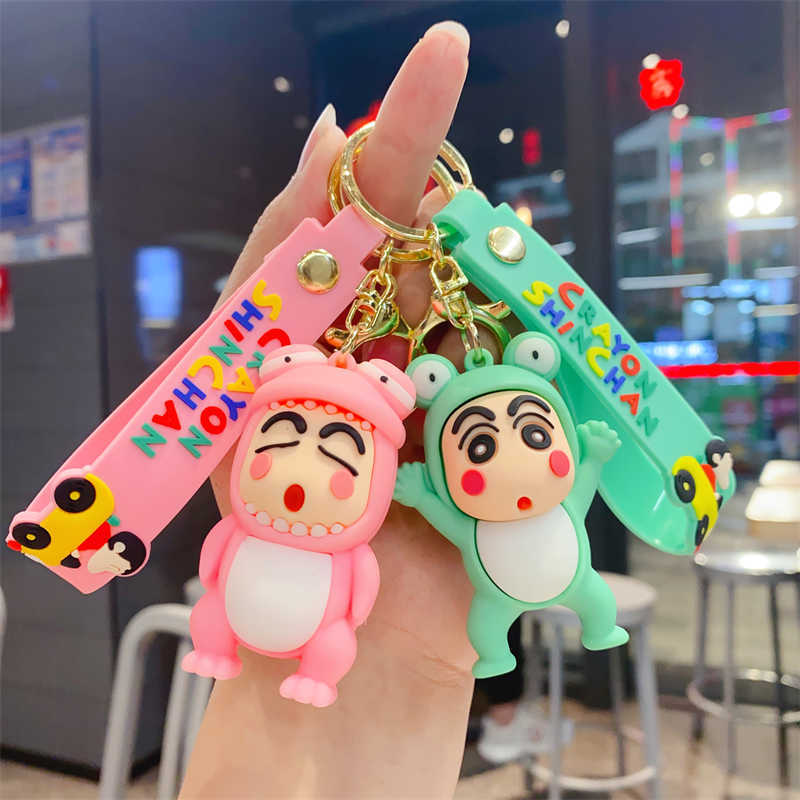 Funny Cross-dressing Crayon Xiaoxin Cute Keychain Couple Car Personalized Keychain Creative Schoolbag Pendant