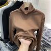 Tricotaj calduroase Camasa de baza cu guler ingrosat de pluș Pulover de dama Top subțire cu mânecă lungă Simplu Casual Nouă modă Toamnă Iarnă