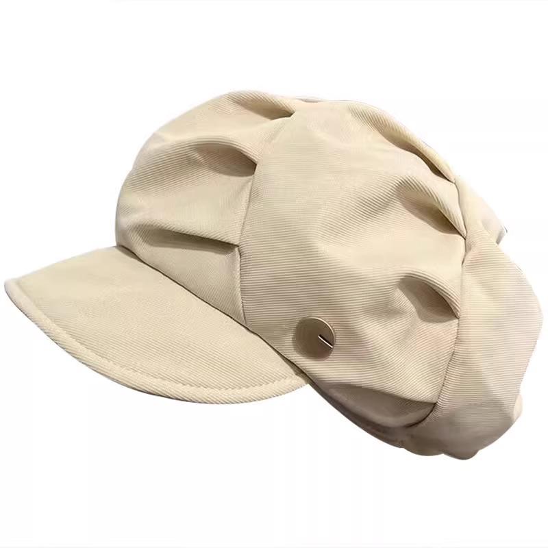 British Style Retro Beret Versatile for Spring and Autumn with A Large Head and A Newsboy's Cloud Cap