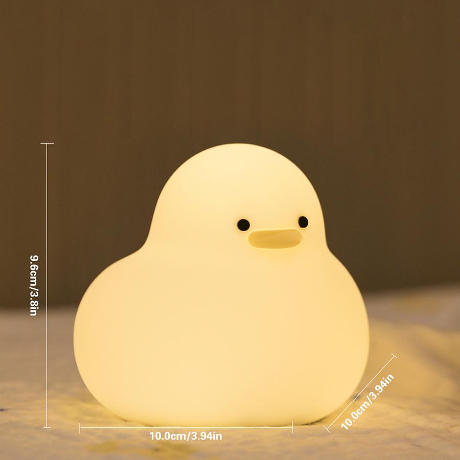 Cute Duck Night Light Soft Silicone Light USB Charging Fun Desk Lamp Can Be a Housewarming Gift or Birthday Gift
