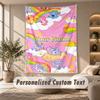 Care Bears Tapestry, Personalized Custom Text, Wall Hanging Tapestry For Living Room Home Wall Decor
