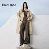 EICHITOO Women's Classic Shirt Collar Trench Coat