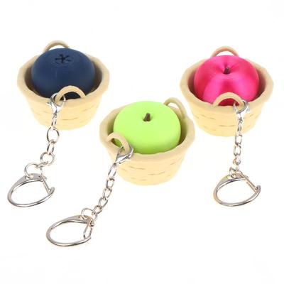 Mini Llavero Clicker Botón en la Punta del Dedo Llavero de Fruta de Simulación de Dibujos Animados Lindo Adorno para Mochila Accesorio para Mochila