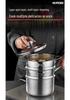 304 Stainless Steel Stackable Steamer Basket with Double-ear Handles